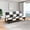 Black-White, variant on Convertible Futon Sofa Bed Leather Loveseat Adjustable Sleeper Sofa Couch for Living Room Small Apartment,Black and White
