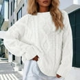thumbnail image 3 of Oversized Knit Pullover Sweater for Women Cozy Soft Turtleneck Top Long Sleeve Casual Comfortable Fall Winter Outfit, 3 of 6