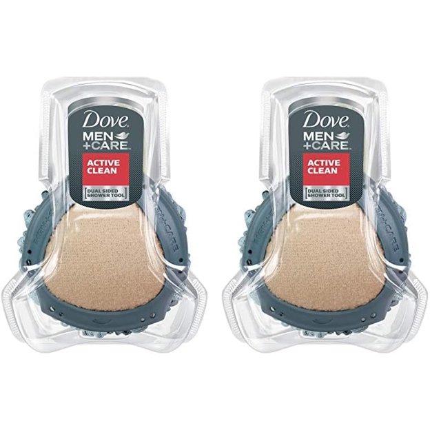 Herramienta de ducha DOVE MEN + CARE Active Clean para hombre, paquete de 2