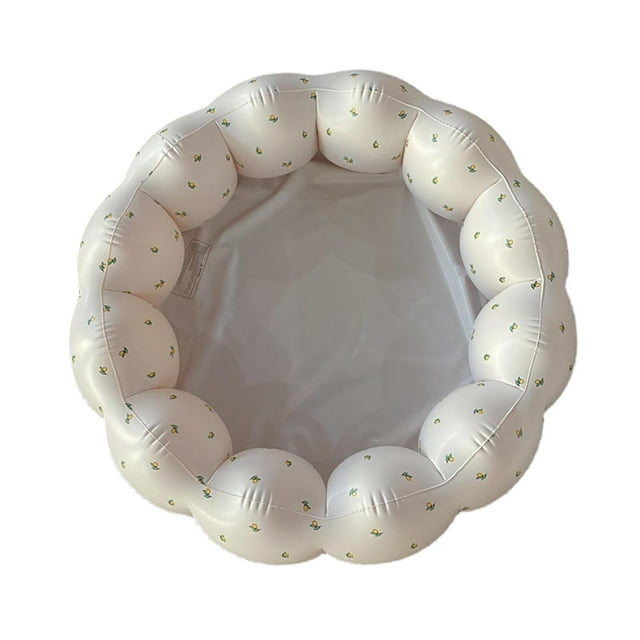 White Petal Inflatable Baby Pool 90x25cm, Children'S Toys Summer Household Convenient Beach Pool Multi Function