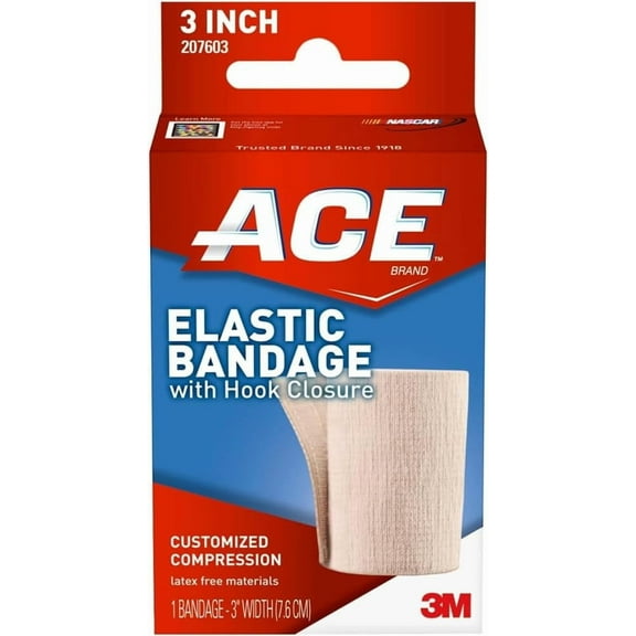 Ace Elastic Bandage With Hook Closure 3 Inch Width, 7603, 1 Ea