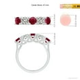 thumbnail image 5 of ANGARA Natural Half Eternity Five Stone 1.38 ct Ruby and Diamond Wedding Band in 925 Sterling Silver for Women (Size-4.5mm) | July Birthstone, Anniversary, Jewelry Gift for Women | Natural Ruby Ring, 5 of 9