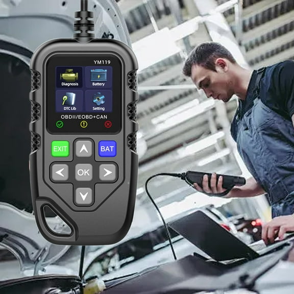 HHGBAD Automotive Engine & Battery Tester | OBD Fault Diagnosis | Real-Time Data Display | Easy Operation