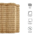 thumbnail image 3 of Erika Scalloped Natural Rattan Side Table in Natural, 3 of 8