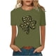 thumbnail image 1 of Mujeres Casual St. Patrick's Day Impreso manga corta cuello redondo pulóver blusa camiseta Tops Pompotops  hkajfhjk458895, 1 of 5