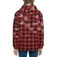 thumbnail image 6 of Naloa Red Buffalo Plaid Teenage Zipper Hoodie, Long Sleeve Zip Up Hoodies Casual Jackets Tops for 7-12 Years-Medium, 6 of 6
