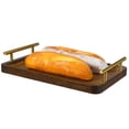 thumbnail image 3 of Bandeja de bambú con asas: Bandeja china para té, ideal para la mesa de centro, el sofá, el desayuno, la cena o cualquier otra comida. Plato de madera para comer., 3 of 8