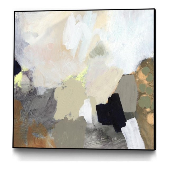 Giant Art Toile 30x30 Alpenpass II Encadrée en Jaune