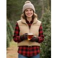 thumbnail image 4 of Shiyifa Veste Courte à Col Montant avec Fermeture Éclair pour Femmes, 4 of 7
