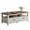 Brown & White, variant on Garvee Farmhouse Coffee Table with 2 Drawers, 47.24 x 23.62 x 19", Open Shelf, Brown & White