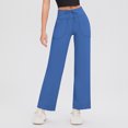 thumbnail image 3 of REALiKUN Womens Wide Leg Yoga Pants with Pockets Stretch Loose Casual Lounge Sweatpants High Waist Stretch Causal Leggings, 3 of 3