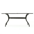 thumbnail image 4 of Noble House Phoenix 68.11" Aluminum Patio Dining Table in Hammered Bronze, 4 of 8