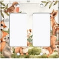 thumbnail image 6 of Metal Light Switch Plate Cover Forest Animals Deer Fox Bunny Squirrel ANM016, 6 of 13