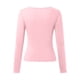 thumbnail image 5 of Tops ajustados para mujer: top corto de manga larga y cuello redondo, básico, ajustado, mezcla de poliéster, para entrenamiento/yoga/informal, tallas S-XL, 5 of 5