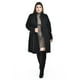 thumbnail image 4 of Abrigo largo de cuello Mao Roman Fashion /Tallas Extras, 3011 (Negro) negro 38, 4 of 6