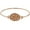 Gold-Tone, variant on Simulated Druzy Cuff - Stackable Simple Thin Wire Gold-Tone Bangle Bracelets for Women by Humble Chic NY, Gold-Tone, Oval