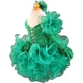 thumbnail image 4 of Jenniferwu G192 Infant Toddler Baby Newborn Little Girl's Pageant Party Birthday Dress (as1, Age, 5_Years, 12_Months, Green), 4 of 5