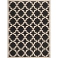 thumbnail image 1 of Safavieh Courtyard Polypropylene Medium Rectangle Rug CY6913-266-6 in Black and Beige, 1 of 4