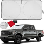 Shinematix 1-Piece Windshield Sunshade Foldable Car Front Window Sun Shade for Most Cars SUV Truck - Best Heat Shield Auto Reflector Cover - Blocks Max UV Rays & Keeps Your Vehicle Cool - X-Large Fit