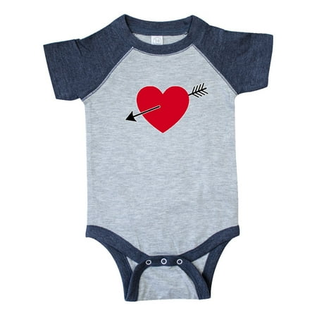 

Inktastic Valentines Day Heart Arrow Gift Baby Boy or Baby Girl Bodysuit