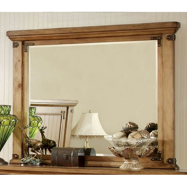 Dresser Mirror in Light Oak Finish - Walmart.com - Walmart.com