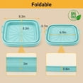 thumbnail image 6 of ZIVACATE Silicone Air Fryer Liners 3 Pack Foldable Square Silicone Pot Basket Bowl Liner Baking Tray Air Fryer Inserts Accessories Reusable 8 Inch,Blue, 6 of 7