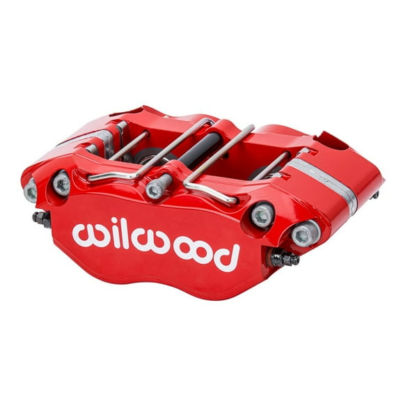 Wilwood 120-16687-RD Dynapro-P NDPR-P 4-Piston Red Brake Caliper with 1.12" Pistons and 4.75" Mount With Bridge Bolt for .81" Disc