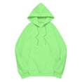 thumbnail image 3 of TQWQT Women's Oversized Fluorescent Green Hoodies Cute Trendy Plus Size Hoodie Long Sleeve Hooded Sweatshirt Plain Y2k Hoodies with Pockets Fluorescent Green L, 3 of 5