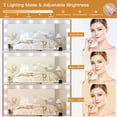thumbnail image 5 of TEENFON 46" Vanity Desk with Large Lighted Mirror and Power Outlet, Makeup Vanity with 9 Drawers and Glass Desktop, Vanity Table for Bedroom, White, 5 of 8