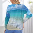 ZZZHY Crystal Clear Ocean Waves297 Graphic cardigan for women