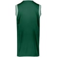 thumbnail image 5 of Holloway Sportswear S Boys RETRO BASKETBALL JERSEY Forest/White 224276, 5 of 5