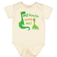 thumbnail image 3 of Inktastic My Auntie Loves Me Dinosaur Boys Baby Bodysuit, 3 of 5