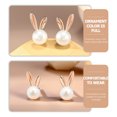thumbnail image 4 of LIFKOME 1 Pair For Women Studs Set In With White And Rabbit Head Style, 4 of 7
