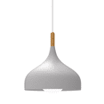 thumbnail image 1 of Lampara De Techo Colgante Macaron Retro Con Madera 30 Cm de Diámetro ilios innova  Gris, 1 of 9