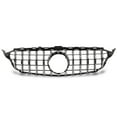 thumbnail image 1 of Front Bumper Grill, Guard Front Mesh Grille Anti Fading Decorative Protection  For Car Modification Gloss Black, + Black, 1 of 8