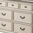 thumbnail image 4 of BenJara Beny 62 Inch Wide Dresser with 7 Drawers, Black Handles, White Wood Finish, 4 of 6