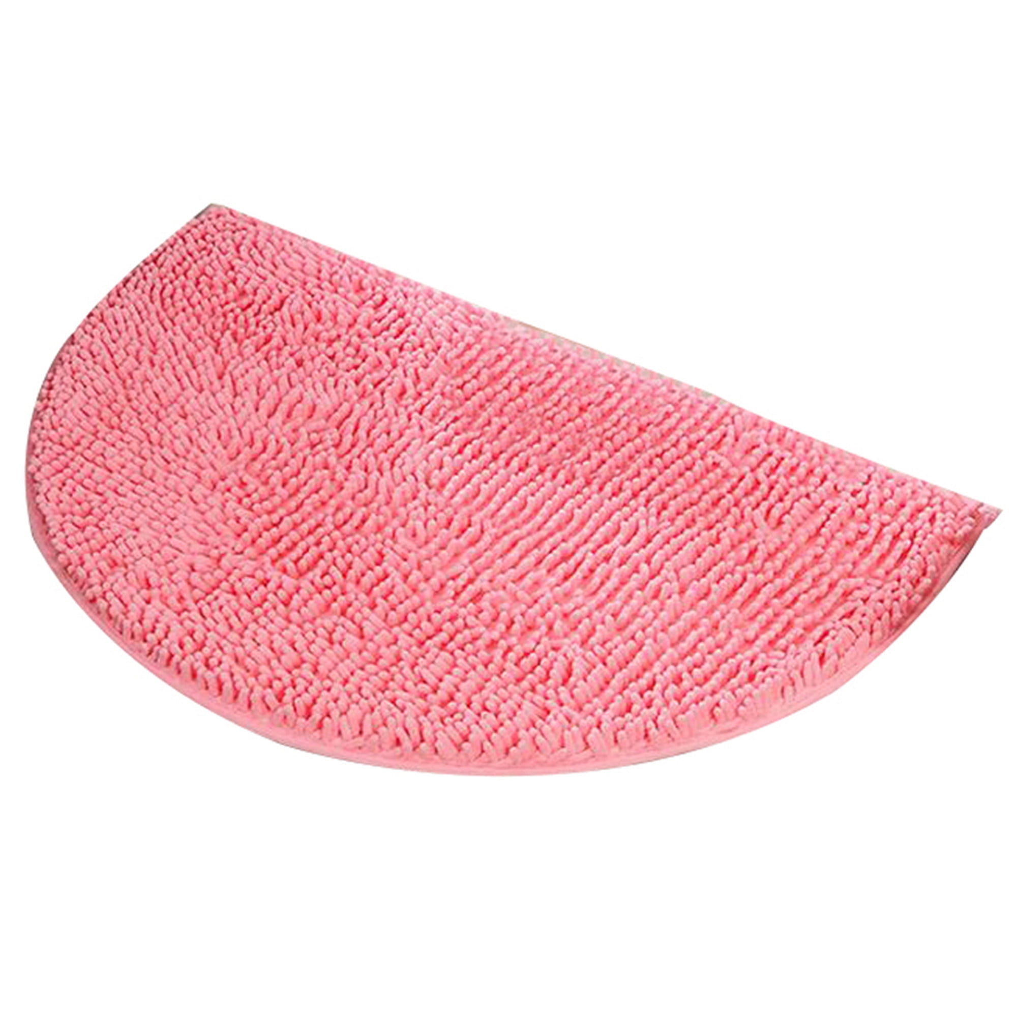 Aunavey SemiCircular Bathroom Rug Fluffy Bath Mat Shower Shaggy Floors