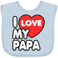 thumbnail image 3 of Inktastic I Love My Papa Boys or Girls Baby Bib, 3 of 4