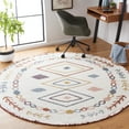 thumbnail image 2 of SAFAVIEH Marrakesh Lillian Medallion Polyester Area Rug, Ivory/Multi, 6'7" x 6'7" Round, 2 of 8