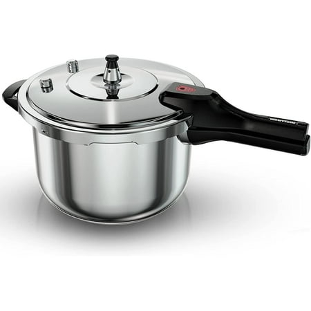 

GUVSOETS Pressure Cooker 10 Quart Stainless Steel Pressure Canner Induction Compatible Cookware with Spring Valve Safeguard Devices Compatible with Gas & Induction Cooker