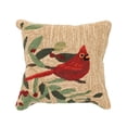 thumbnail image 2 of Liora Manne Frontporch Cardinal with Berries Indoor Outdoor Decorative Pillow, 2 of 6