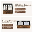 thumbnail image 6 of Jojoka 5-Drawers Dresser for Bedroom, Chests of Drawers with Hooks, Wood Table Top, Sturdy Metal Frame, Fabric Storage Organizer Cabinet for kitchen, Living Room, Hallway, Entryway, Rustic Brown, 6 of 21