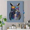 thumbnail image 4 of Qisvanset Trendy Cool Owl Canvas Print 12x16 Inch Den Wall Decor, 4 of 8