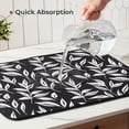 thumbnail image 4 of FRESHMINT Printed Dish Drying Mats for Kitchen Counter 2 Pack Absorbent Reversible Drying Mats Microfiber Kitchen Countertop Protector Dishes Drying Pad Extra Large 18"x16" Dish Mat, 4 of 8