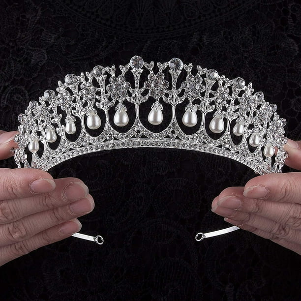 Corona de Tiara de novia YONGSHENG con diamantes de imitación de cristal para mujeres y niñas
