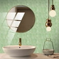 thumbnail image 4 of Yeetfub Hexagon Peel and Stick Backsplash 12-Sheet Self Adhesive Kitchen Backsplash Stick on Tiles Waterproof Wall Tiles Decorative for Bathroom Shower Furniture Camper Car Green 4"x8", 4 of 7