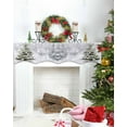 thumbnail image 4 of Winter Fireplace Mantel Scarf Table Runner,Christmas Forest Snowy Pine Tree Snowflake Winter Garland Mantel Top Tablerunners Dresser Scarves Cover Decorations for Windows Party Living Room 70''x17'', 4 of 6