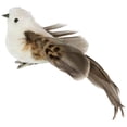 thumbnail image 3 of Northlight Bird with Clip and Feathers Christmas Ornament - 6" - White and Brown, 3 of 5