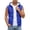 Blue*, variant on RUTAYY Men's Sleeveless Zip Up Hoodie Drawstring with Pocket Solid Color Casual Vest Sweatshirt White