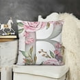 thumbnail image 2 of Throw Pillow Covers Decorative English Letters Floral Pillowcases Velvet Soft Cushion Cover White Pillow Protectors for Sofa Bedding Car and Home Decor, 2 of 5